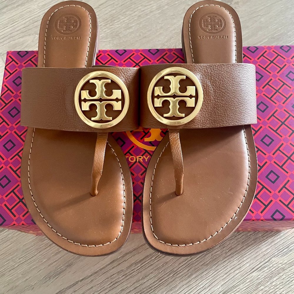 Tory Burch Benton Band Flat Thong Sandal 8
